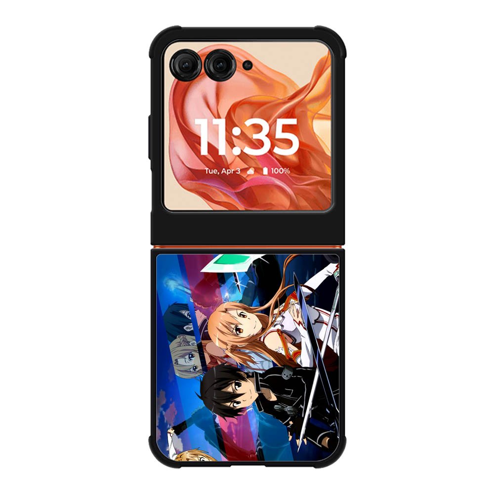 sword art online kirito and asuna Motorola Moto Razr 2025/2024 , Moto Razr 60/50 Case BC1171