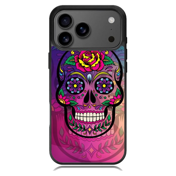Sugar Skull Colorful  iPhone 17 Pro Case BC1197