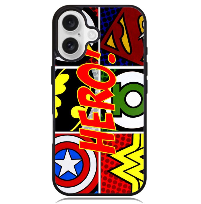 Pop Comic Super Hero Logo Z2840 iPhone 16 Plus Case
