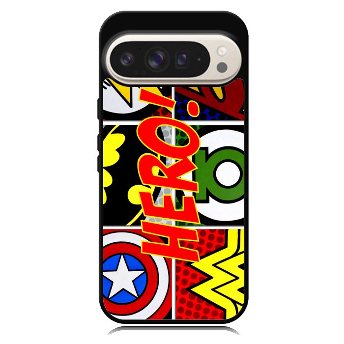 Pop Comic Super Hero Logo Z2840 Google Pixel 9 | Google Pixel 9 Pro Case