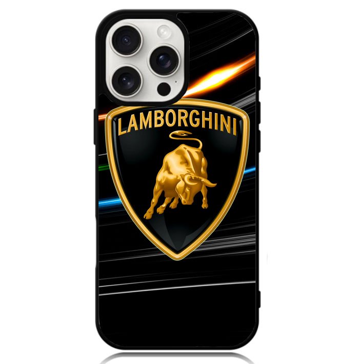 lamborghini logo black Case iPhone 16 Pro BC1243