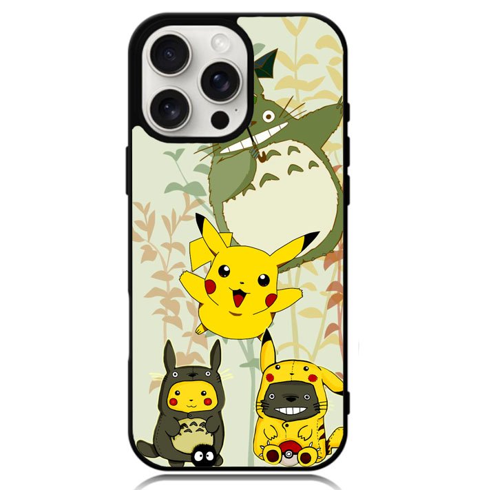 Totoro Love Pikachu Pokemon Case iPhone 16 Pro BC1309
