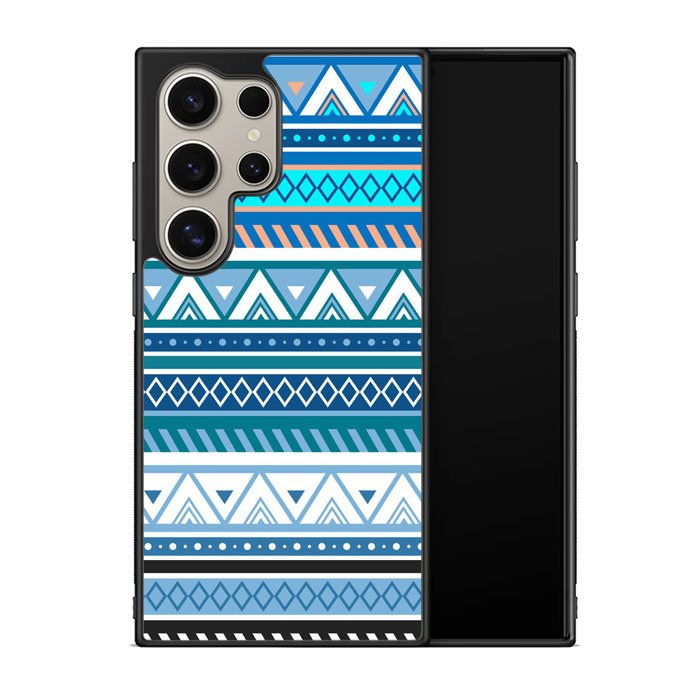 Aztec Pattern Blue Z3811 Samsung Galaxy S25 Ultra 5G Case