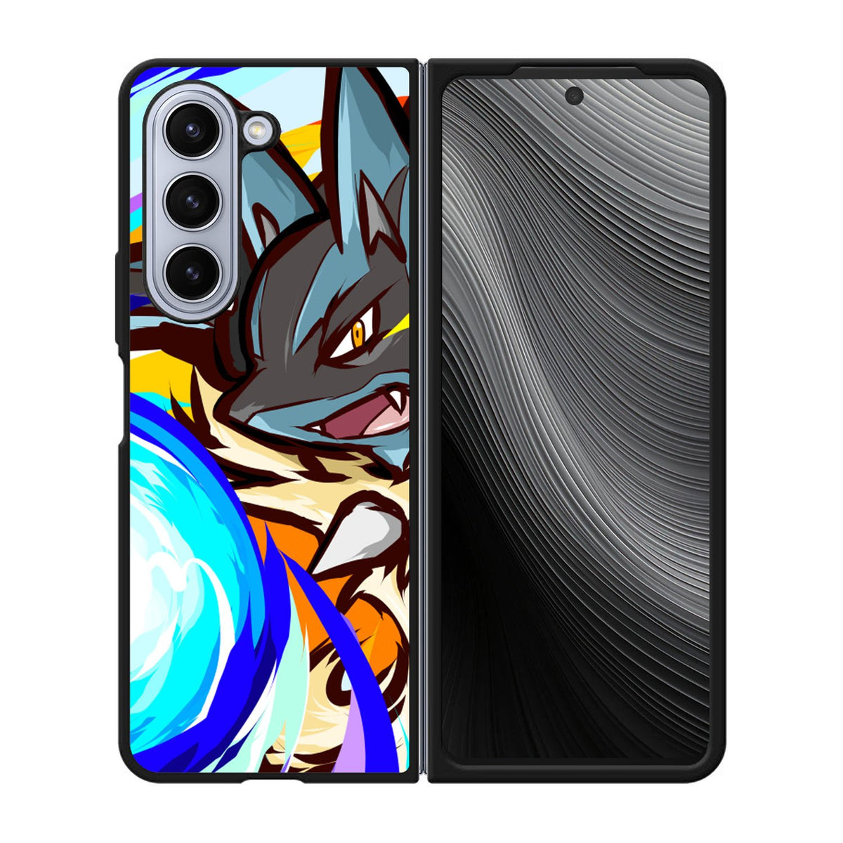 Lucario Mega evolution Pokemon Case Samsung Galaxy z Fold 5 5G BC1351