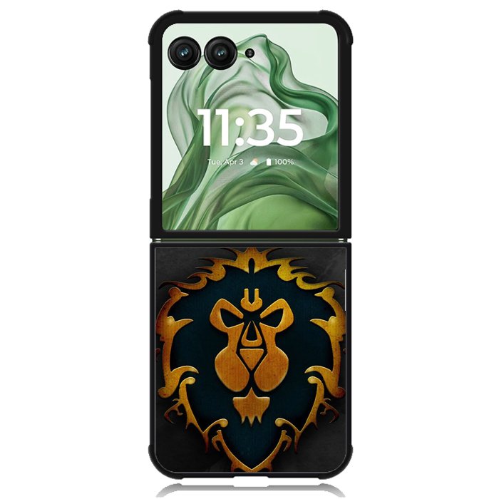 World of Warcraft Alliance Gold Logo Z4196 Motorola Moto Razr+ Plus 2024/2025 Case, Motorola Razr 50 Ultra/50s Ultra Case