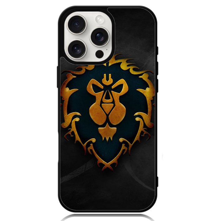 World of Warcraft Alliance Gold Logo Z4196 iPhone 16 Pro Max Case
