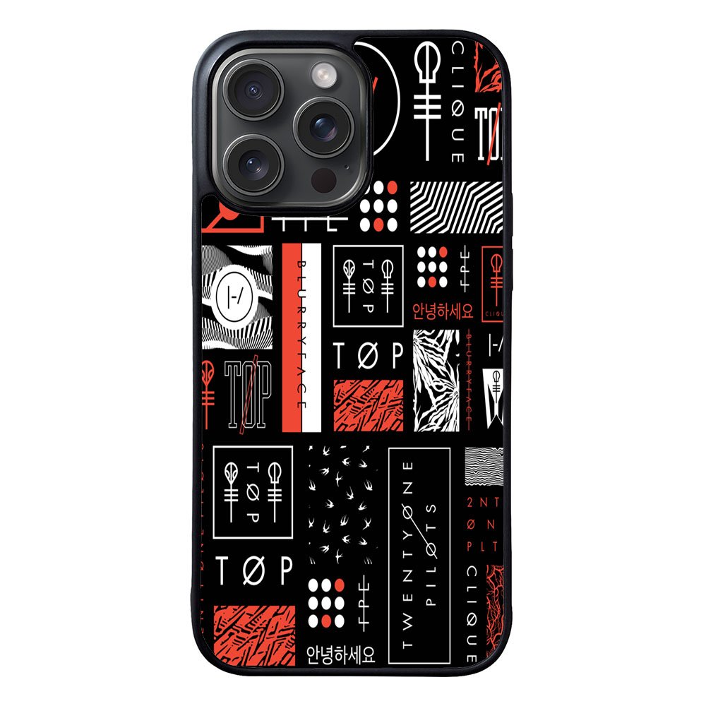 Twenty One Pilots Stripe Logo Case iPhone 15 Pro BC1392