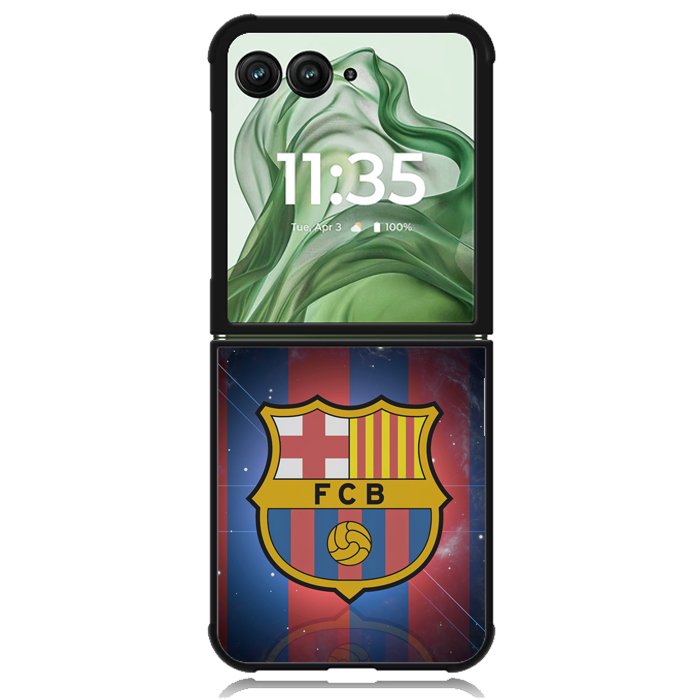 barcelona Logo galaxy Z4349 Motorola Moto Razr+ Plus 2024/2025 Case, Motorola Razr 50 Ultra/50s Ultra Case