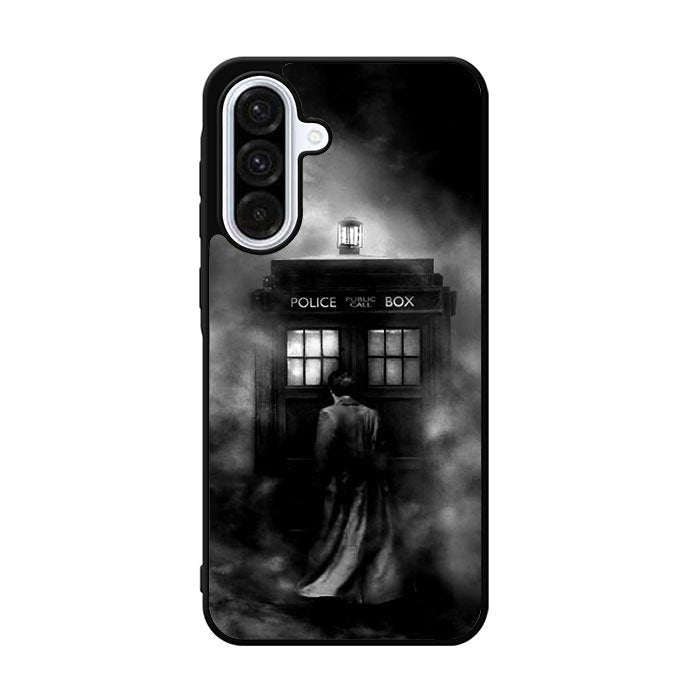 Doctor Who Tardis Police Box Black White Samsung Galaxy A36 Case FE5320
