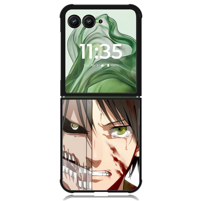attack on titan eren Z4439 Motorola Moto Razr+ Plus 2024/2025 Case, Motorola Razr 50 Ultra/50s Ultra Case