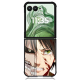 attack on titan eren Z4439 Motorola Moto Razr+ Plus 2024/2025 Case, Motorola Razr 50 Ultra/50s Ultra Case