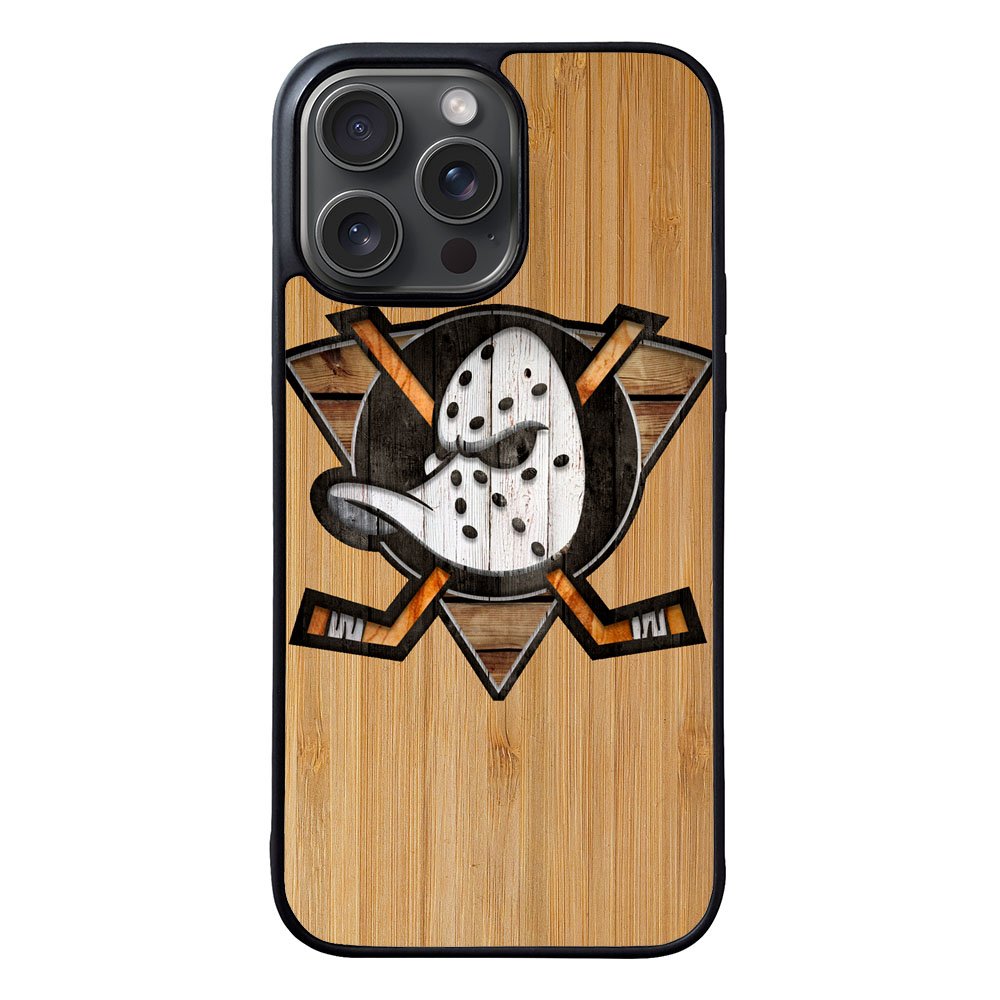 Anaheim Ducks logo wood Case iPhone 15 Pro BC1417
