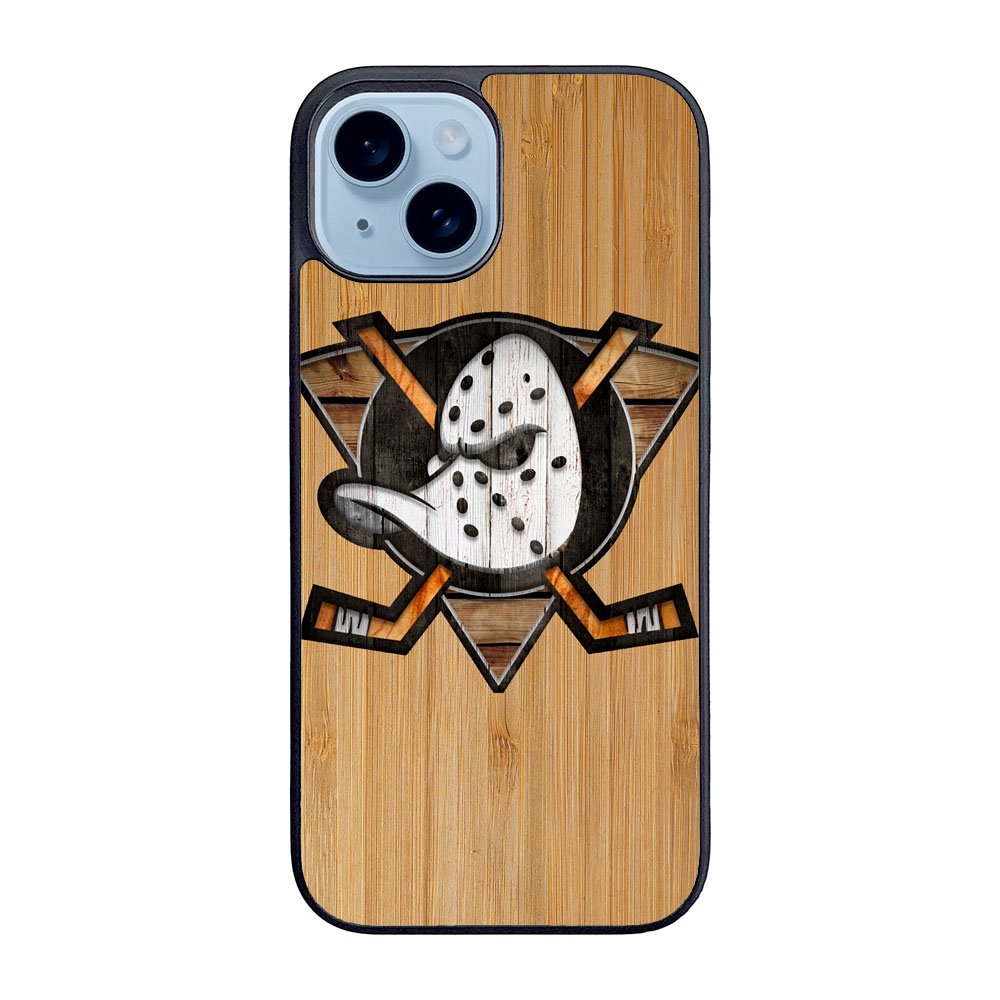Anaheim Ducks logo wood Case iPhone 15 Plus BC1417
