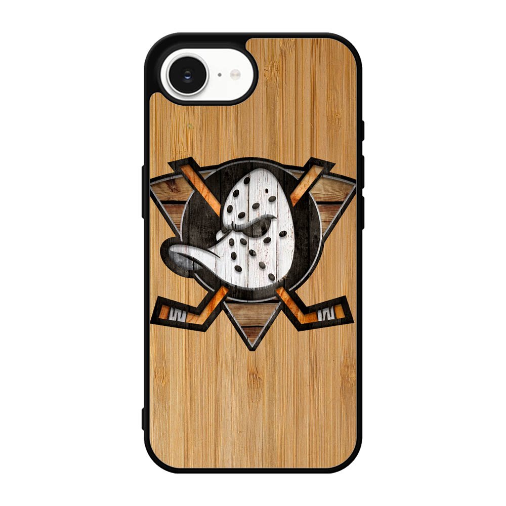Anaheim Ducks logo wood iPhone 16e Case BC1417