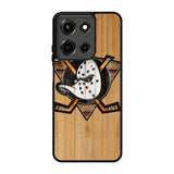 Anaheim Ducks logo wood Motorola Moto G 5G 2025 Case BC1417