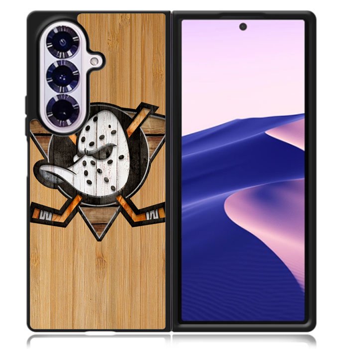 Anaheim Ducks logo wood Samsung Galaxy Z Fold 7 5G Case BC1417