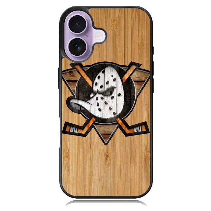 Anaheim Ducks logo wood iPhone 17 Case BC1417