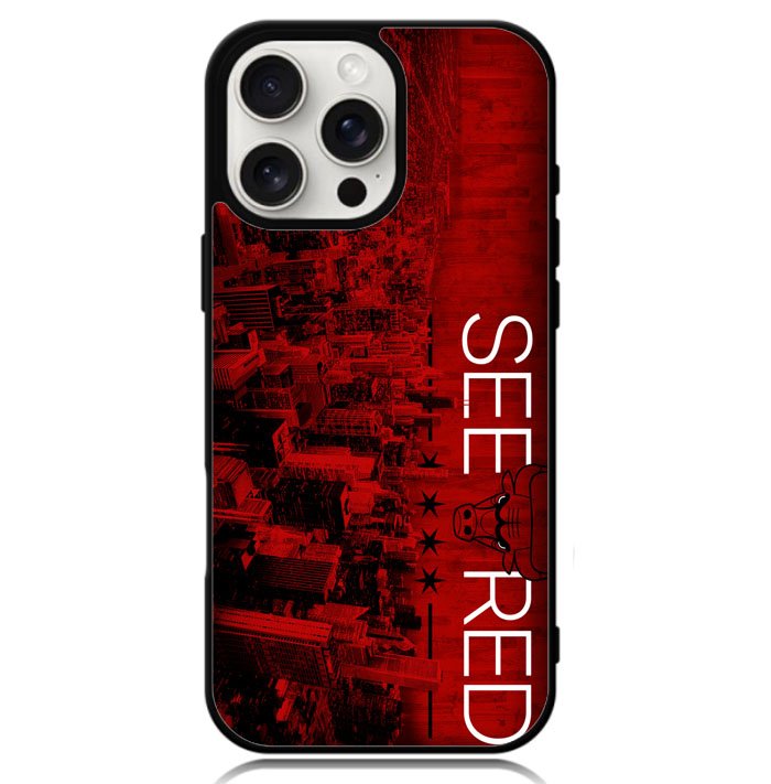 See Red Chicago Bulls Playoffs Z4811 iPhone 16 Pro Max Case