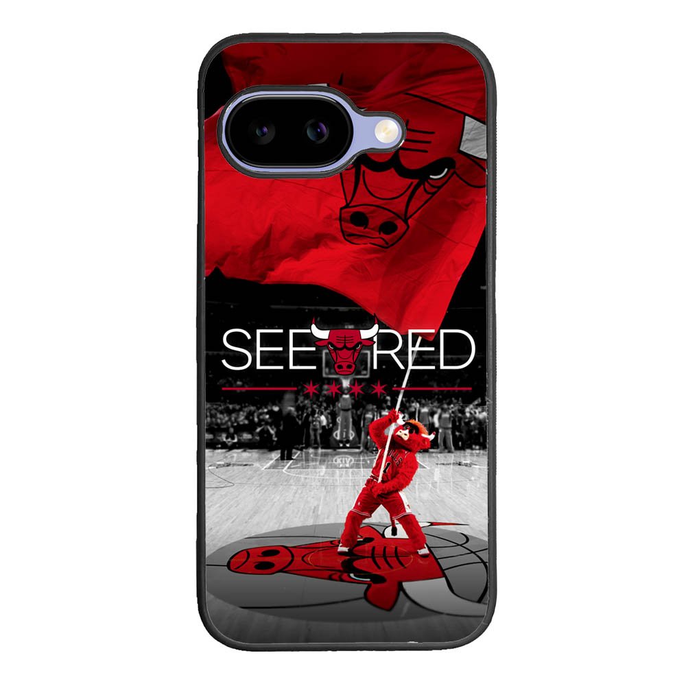 See Red Chicago Bulls Flag Playoff  Z4832 Google Pixel 10A Case
