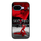 See Red Chicago Bulls Flag Playoff  Z4832 Google Pixel 10A Case