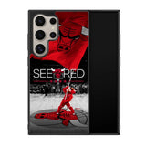 See Red Chicago Bulls Flag Playoff  Z4832 Samsung Galaxy S25 Ultra 5G Case