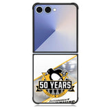 Pittsburgh Penguins logo 50 Years Samsung Galaxy Z Flip 7 Case BC1456