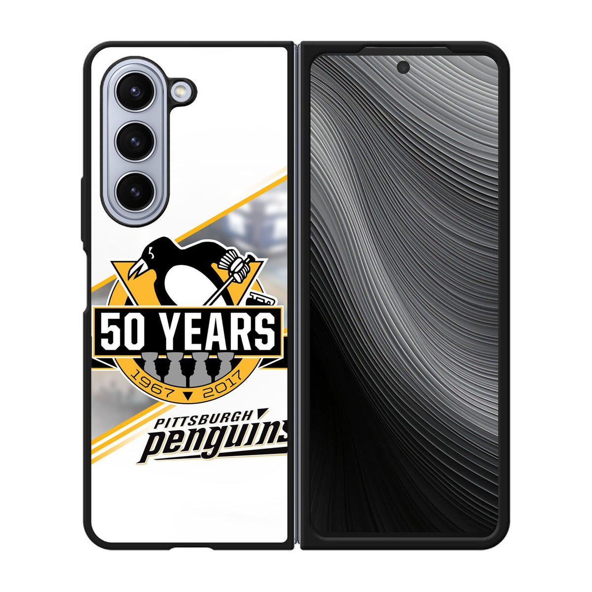 Pittsburgh Penguins logo 50 Years Case Samsung Galaxy z Fold 5 5G BC1456