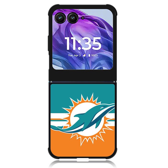 miami dolphins logo Motorola Moto Razr 2024 , Moto Razr 50 Case