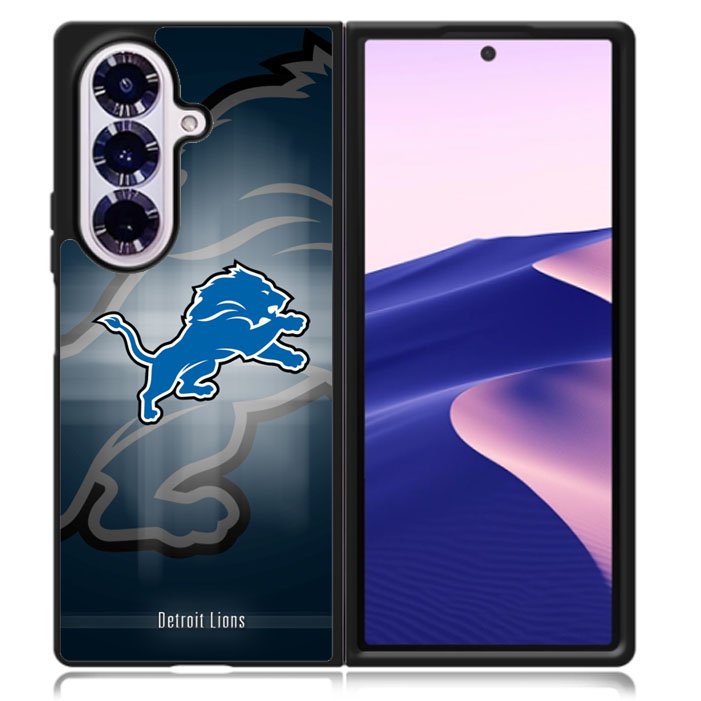detroit lions nfl team logo Samsung Galaxy Z Fold 7 5G Case BC1476