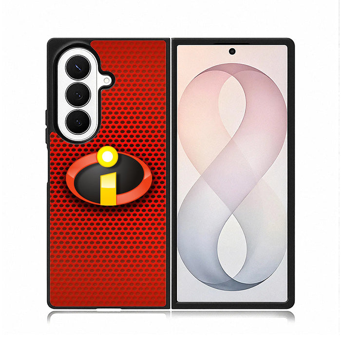 The Incredibles 2 Logo Red Carbon Samsung Galaxy Z Fold 8 Ultra Case BC1492