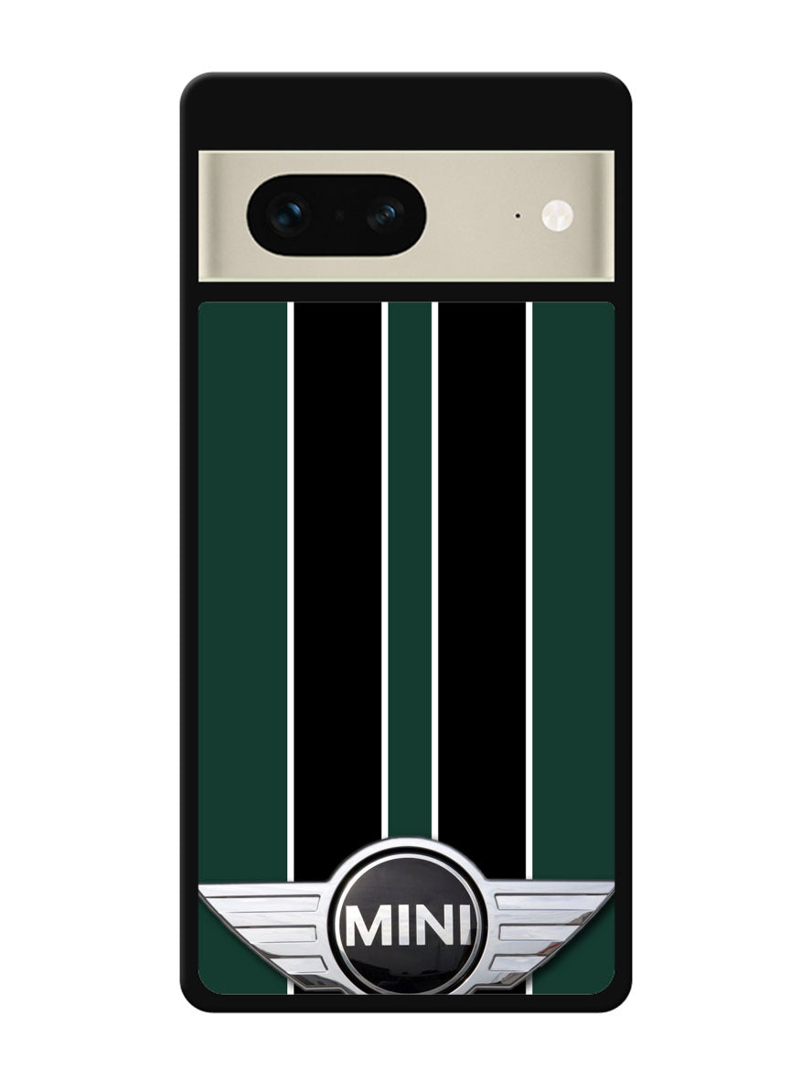 Mini Cooper Style British Racing Black Green Google Pixel 7 Case
