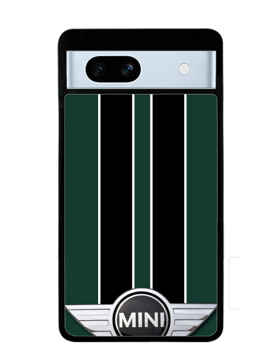 Mini Cooper Style British Racing Black Green Google Pixel 7A Case