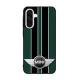 Mini Cooper Style British Racing Black Green Samsung Galaxy A36 Case FE1163