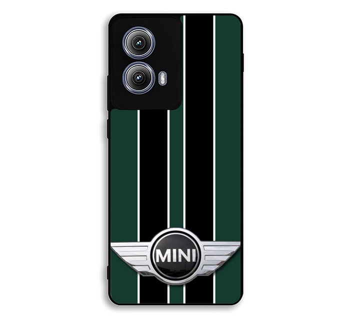 Mini Cooper Style British Racing Black Green Motorola Moto Edge 2024 Case FE1163