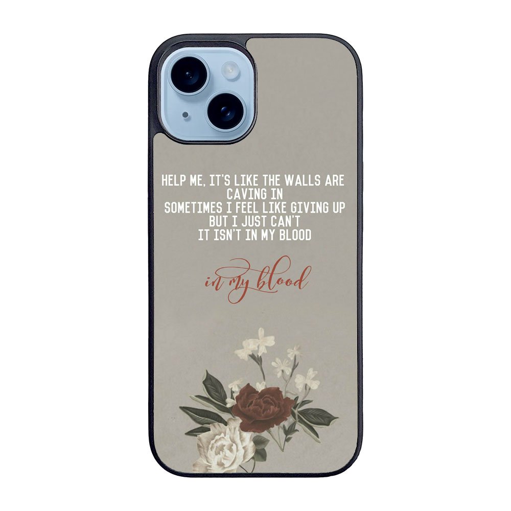 Shawn Mendes In My Blood  lyrics Case iPhone 15 Plus BC1510