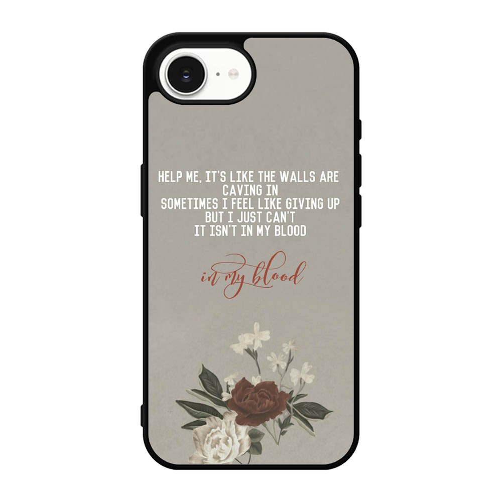 Shawn Mendes In My Blood  lyrics iPhone 16e Case BC1510