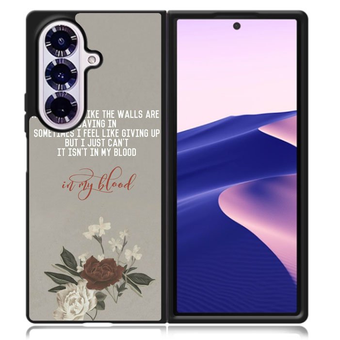 Shawn Mendes In My Blood  lyrics Samsung Galaxy Z Fold 7 5G Case BC1510