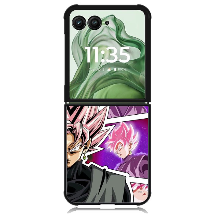 Dragon Ball Super Saiyan Rose Z4424 Motorola Moto Razr+ Plus 2024/2025 Case, Motorola Razr 50 Ultra/50s Ultra Case