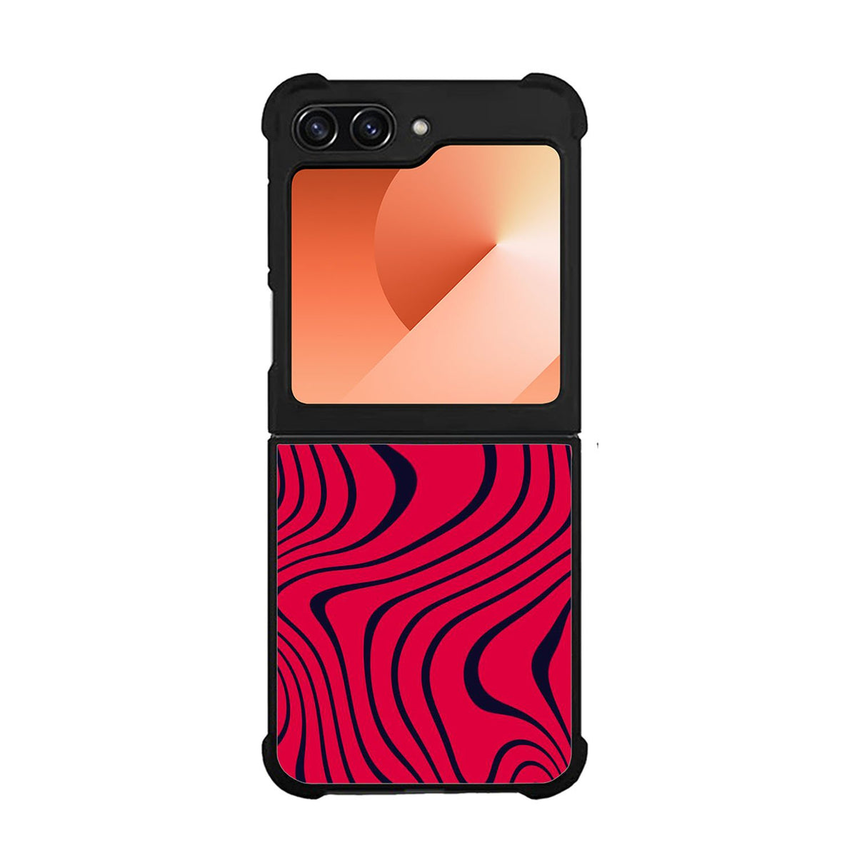 Pewdiepie red and black wavy Case Samsung Galaxy Z Flip 6 5G BC1021