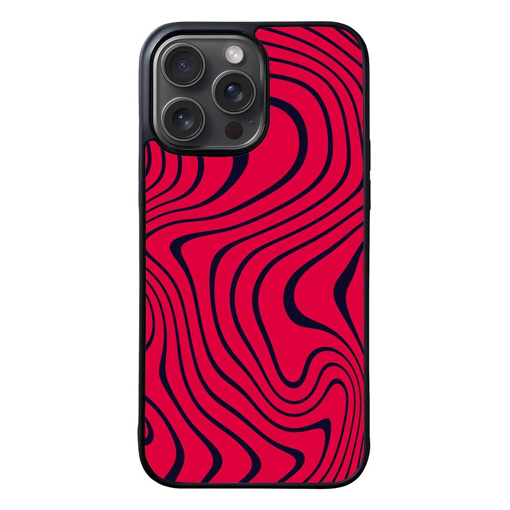 Pewdiepie red and black wavy Case iPhone 15 Pro BC1021