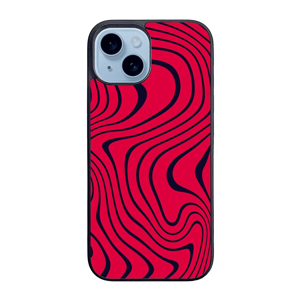 Pewdiepie red and black wavy Case iPhone 15 BC1021
