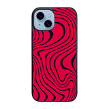 Pewdiepie red and black wavy Case iPhone 15 Plus BC1021