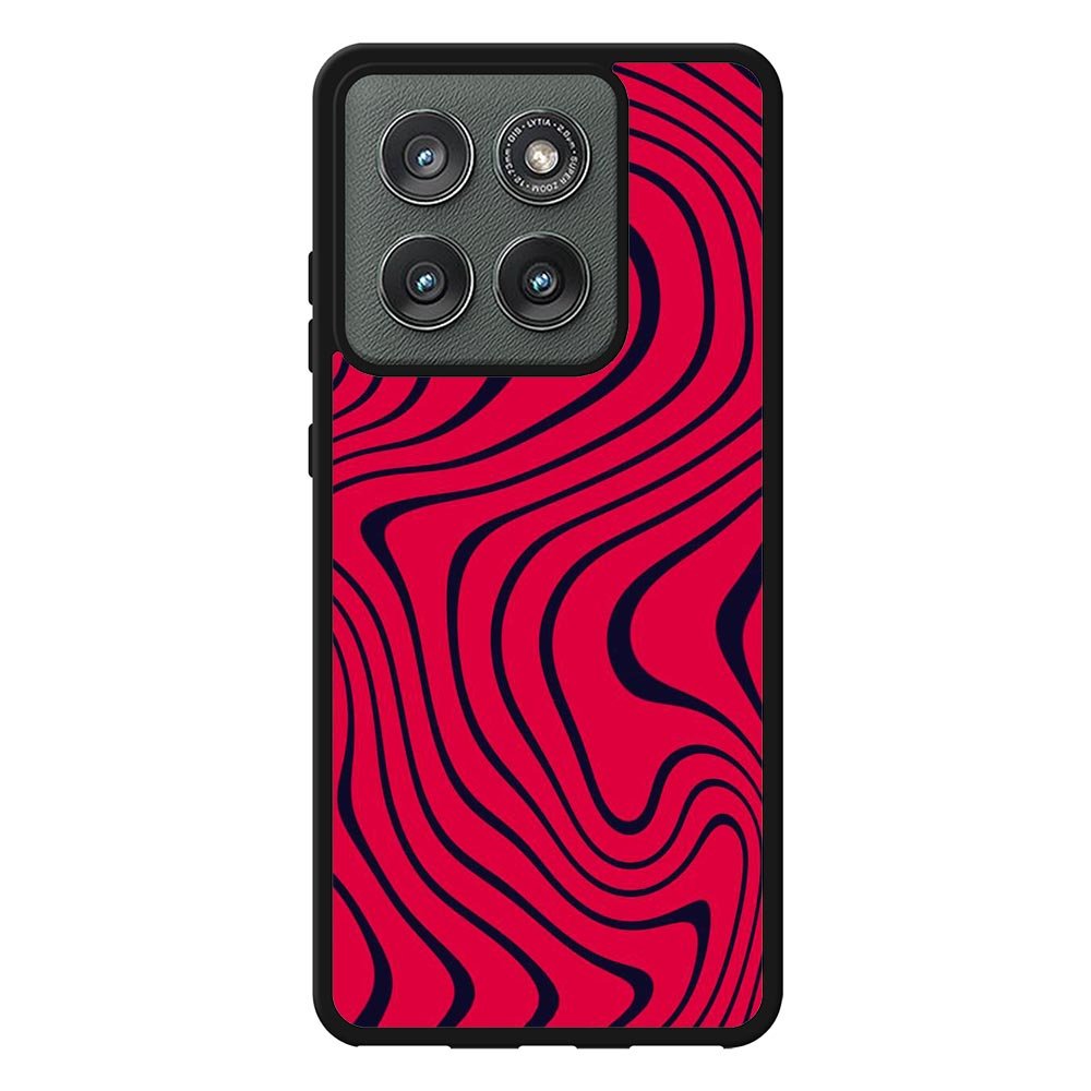 Pewdiepie red and black wavy Case Motorola Moto Edge 2025 BC1021