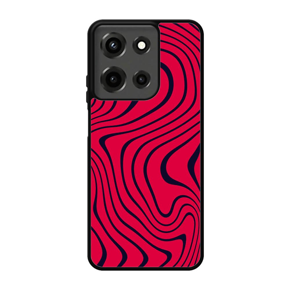 Pewdiepie red and black wavy Motorola Moto G 5G 2025 Case BC1021