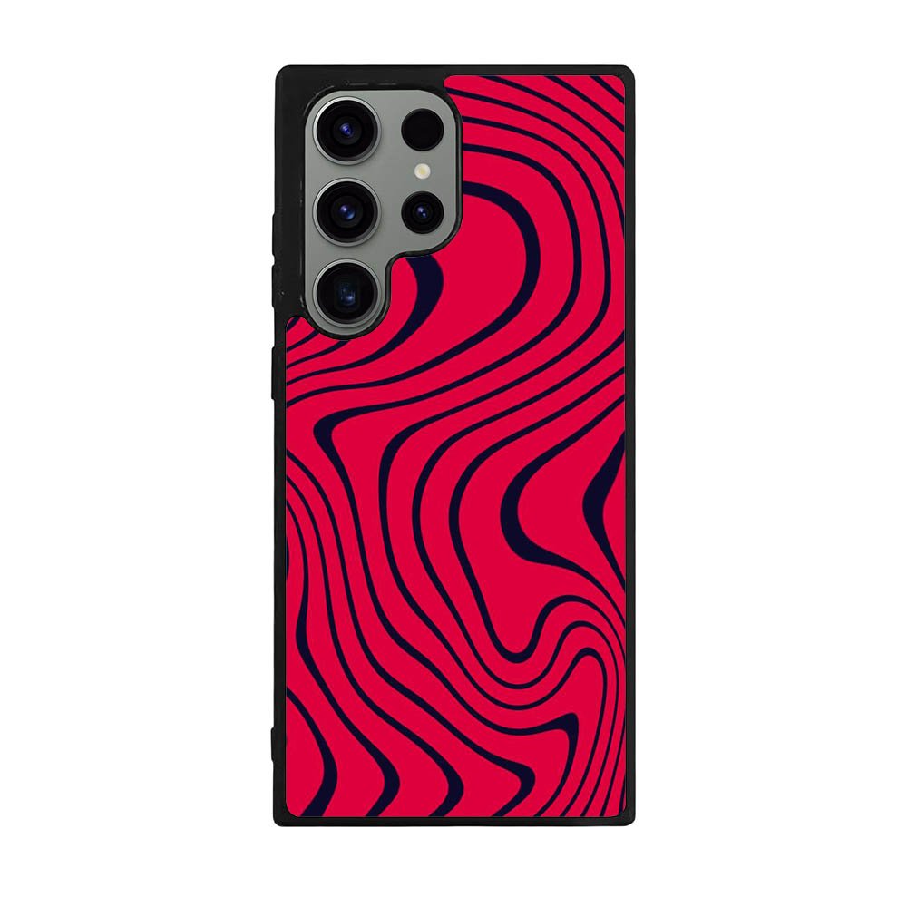 Pewdiepie red and black wavy Case Samsung Galaxy S24 Ultra 5G BC1021