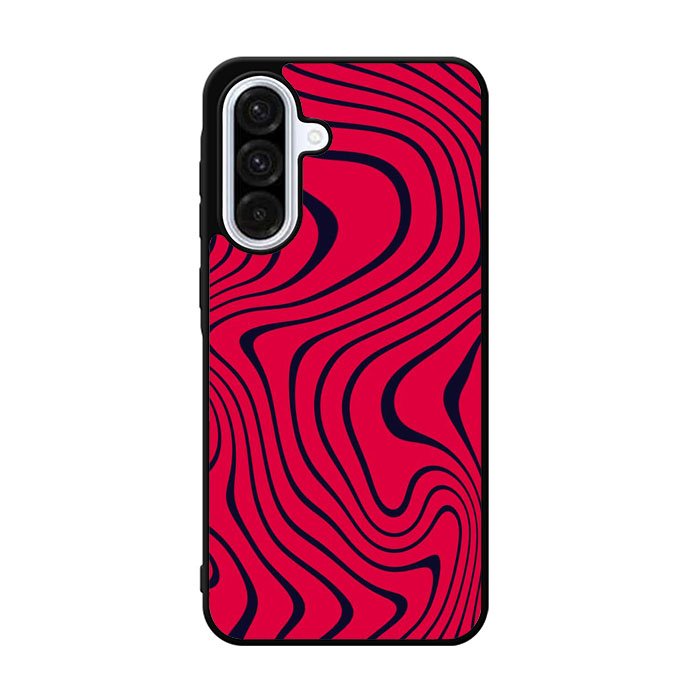 Pewdiepie red and black wavy Samsung Galaxy A36 Case BC1021