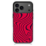 Pewdiepie red and black wavy iPhone 17 Pro Max Case BC1021