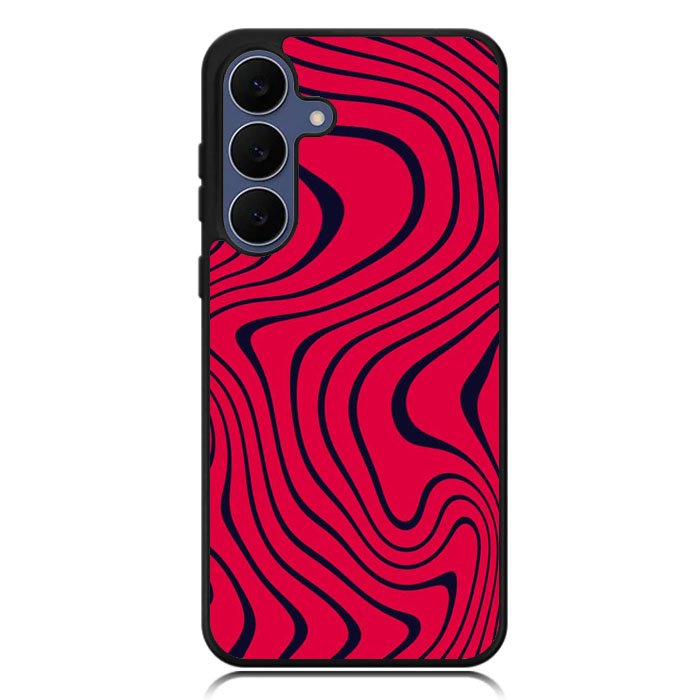 Pewdiepie red and black wavy Samsung Galaxy S25 FE Case BC1021
