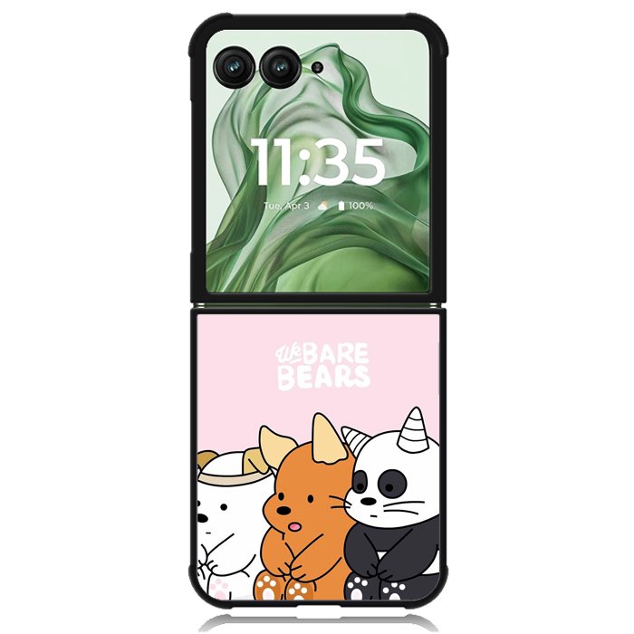 Cute we bare bears Z4593 Motorola Moto Razr+ Plus 2024/2025 Case, Motorola Razr 50 Ultra/50s Ultra Case
