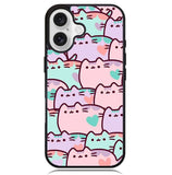 pusheen pattern Z4602 iPhone 16 Plus Case